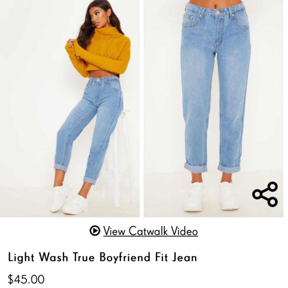 Prettylittlething boyfriend jeans
